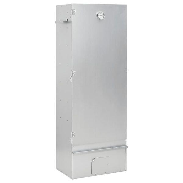 vidaXL R&ouml;ktunna och grill med tr&auml;flis 44,5x29x110 cm galvaniserat st&aring;l