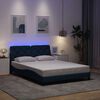 vidaXL Bed Frame with LED without Mattress Blue 140x200 cm Fabric