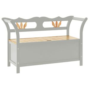 vidaXL Tr&auml;dg&aring;rdsb&auml;nk gr&aring; 107x45x75,5 cm massivt grantr&auml;