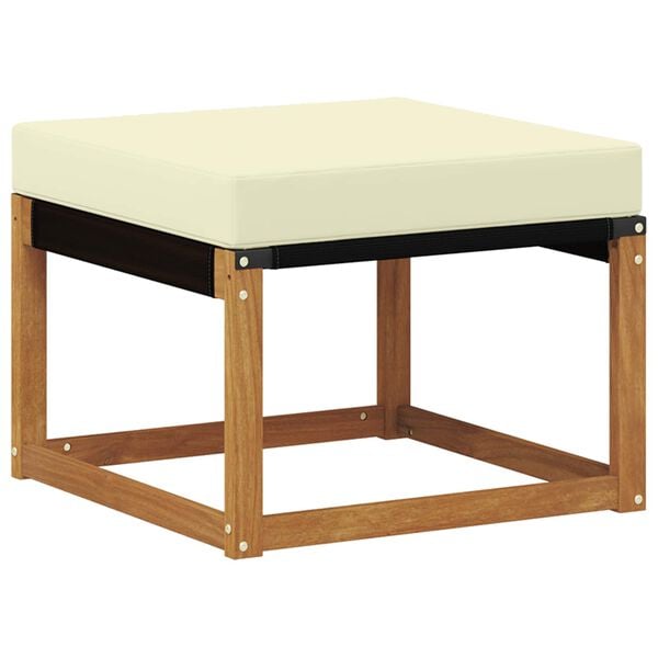 vidaXL Utomhussoffset med kudde 6 pcs Naturlig och Gr&auml;dde