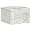 vidaXL 4-delad Hundlekhage Vit 63 x 63 x 40 cm Plast