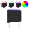 vidaXL S&auml;nggavel LED svart 83x16x118/128 cm sammet
