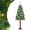 vidaXL Smal julgran Gr&ouml;n 210 cm PVC och solid furu