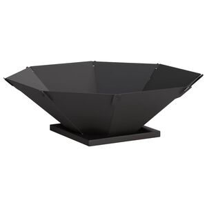 vidaXL Eldstad Svart 50 x 50 x 15,5 cm St&aring;l