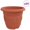 vidaXL Rund Blomkruka 24 pcs Murgr&ouml;n &Oslash; 26 x 21.5 cm Plast