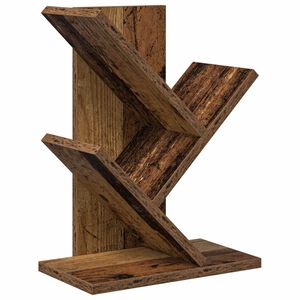 vidaXL Tr&auml; Bokhylla 3-Tier 30 x 18 x 40 cm Konstruerat tr&auml; Gammalt tr&auml;