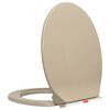 vidaXL Toalettsits mjuk st&auml;ngning snabbf&auml;ste beige oval