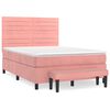 vidaXL Rams&auml;ng med madrass rosa 140x190 cm sammet