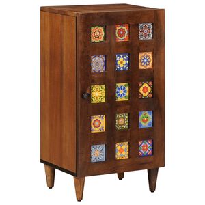 vidaXL Sideboard med lagring Valn&ouml;t 40 x 33 x 75 cm Massivt mangotr&auml;