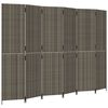 vidaXL Rumsavdelare 6 paneler grå konstrottning