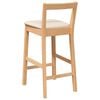 vidaXL Barstolar med kuddar 2 st, naturligt, massivt trä, gummi