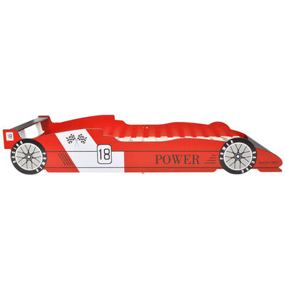 vidaXL Barnsäng racerbil 90x200 cm röd