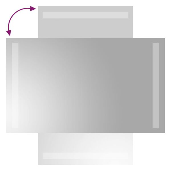 vidaXL Badrumsspegel LED 30x50 cm