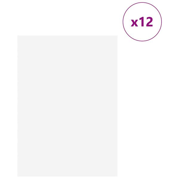 vidaXL Dekorpaneler 12 pcs Vit 21 x 30 x 0.3 cm Konstruerat trä
