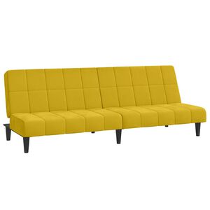 vidaXL B&auml;ddsoffa 2-sits gul sammet
