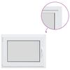 vidaXL K&auml;llarf&ouml;nster inre f&auml;rg vit RISOR 80 x 55 cm PVC och klart glas