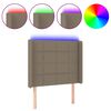 vidaXL S&auml;nggavel LED taupe 103x16x118/128 cm tyg
