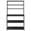 vidaXL K&ouml;ks hylla Svart Ek 100 x 40 x 168 cm Konstruerat tr&auml;