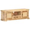 vidaXL TV-bänk 120x30x40 cm massivt mangoträ och naturlig rotting