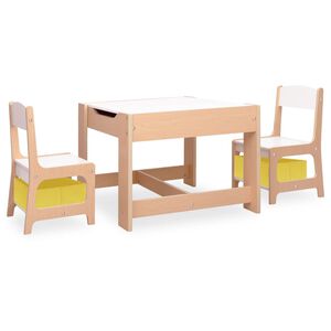 vidaXL Barnbord med 2 stolar MDF