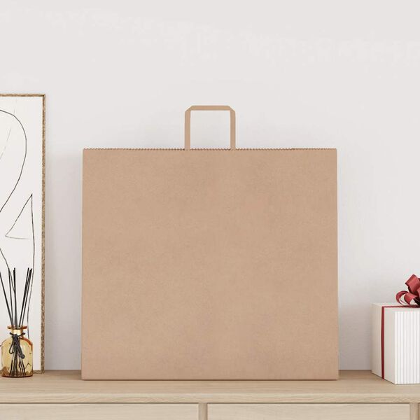 vidaXL Pappersp&aring;sar 50 st med handtag brun 54x15x49 cm