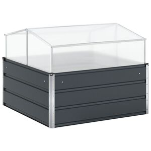 vidaXL Planteringsk&auml;rl Antracit 100 x 100 x 77 cm Galvaniserat St&aring;l