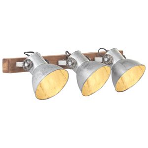 vidaXL Industriell v&auml;gglampa silver 65x25 cm E27