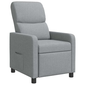 vidaXL Recliner Ljusgr&aring; Tyg