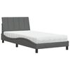 vidaXL Bed with Mattress "Hanko" Dark Grey 100x200 cm Fabric