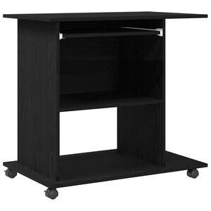 vidaXL Datorskrivbord svart ek 80x50x75 cm konstruerat tr&auml;