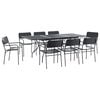 vidaXL Tr&auml;dg&aring;rdsm&ouml;belset 9 pcs Antracit St&aring;l