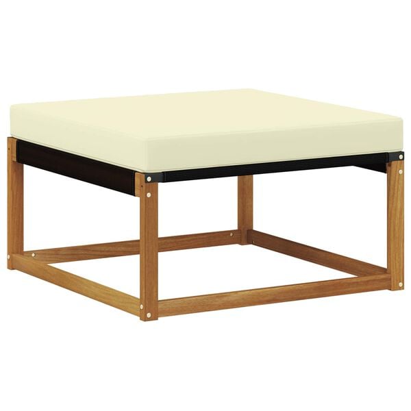 vidaXL Utomhussoffset med kudde 4 pcs Naturlig och Gr&auml;dde