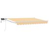 vidaXL Manuell utdragbar markis med LED-lampor Gul och Vit 3 x 2 m