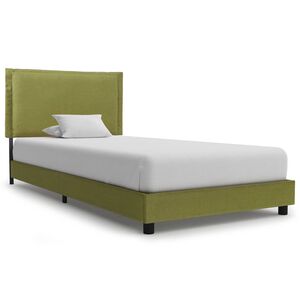vidaXL S&auml;ngram utan madrass gr&ouml;n tyg 90x200 cm