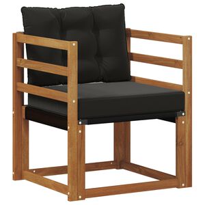 vidaXL 2 Stycke Utomhussoffa Massivt Akaciatr&auml; Naturf&auml;rg