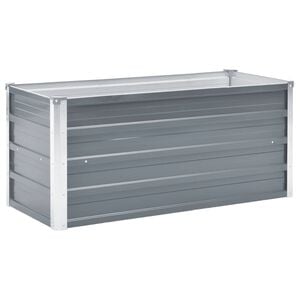 vidaXL Odlingsl&aring;da upph&ouml;jd galvaniserat st&aring;l 100x40x45 cm gr&aring;