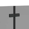 vidaXL Duschavskärmning Svart 120 x 68 x 130 cm ESG-glas och aluminium