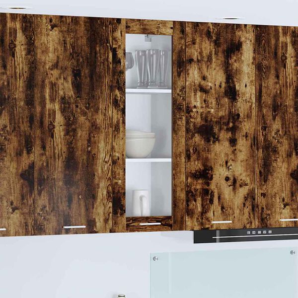 vidaXL H&auml;ngande sk&aring;p med d&ouml;rr R&ouml;kt ek 40 x 31 x 100 cm Konstruerat tr&auml;