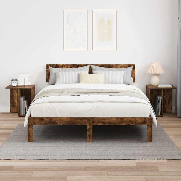 vidaXL Sidobord 2 pcs R&ouml;kt ek 37 x 32 x 40 cm Konstruerat tr&auml;