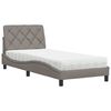 vidaXL Bed with Mattress Taupe 80x200 cm Fabric