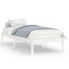 vidaXL S&auml;ngram vit massiv furu 100x200 cm