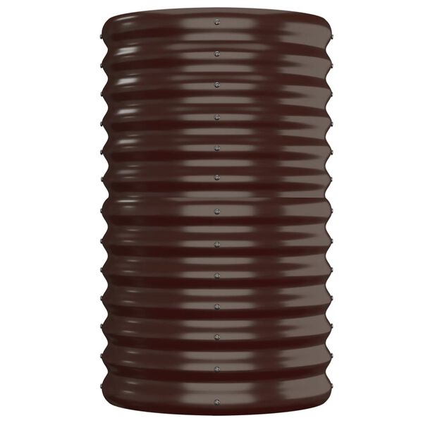 vidaXL Odlingslåda galvaniserat stål 152x40x68 cm brun