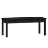 vidaXL Tr&auml;dg&aring;rdsb&auml;nk svart 109x44x45 cm massiv furu