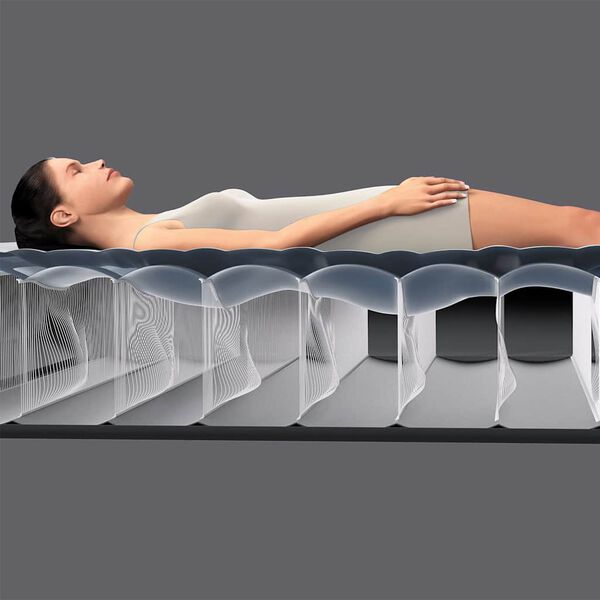 Intex Luftmadrass PremAire vit och grå queen 152x203x46 cm