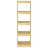vidaXL Bokhylla/rumsavdelare 40x30x135,5 cm massiv furu