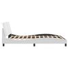 vidaXL Bed Frame without Mattress "Zadar" White 160x200 cm Faux Leather