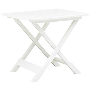 vidaXL Hopf&auml;llbart tr&auml;dg&aring;rdsbord vit 79x72x70 cm plast