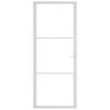 vidaXL Innerdörr 83x201,5 cm vit ESG-glas och aluminium