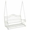 vidaXL Gungb&auml;nk St&aring;l 115 x 61 x 63 cm Antik vit