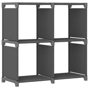 vidaXL Hylla med 4 kuber gr&aring; 69x30x72,5 cm tyg